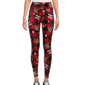 No Boundaries Juniors Christmas Velour Leggings